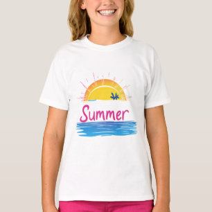 T-shirt Illustration Sunset Summer Beach