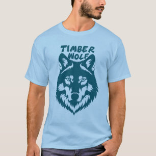 T-shirt Illustration SVG de loup de bois majestueux sur un