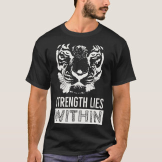 T-shirt Illustration tigre force dire motivation