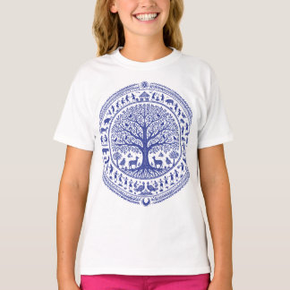 T-shirt Illustration tribale indienne d'art Warli | Minima