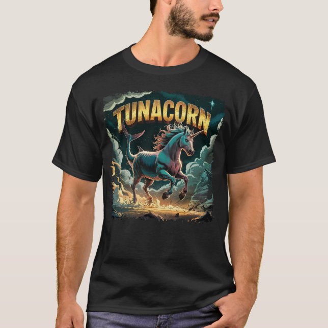 T-shirt Illustration Tunacorn Combo Créature Drôle (Devant)