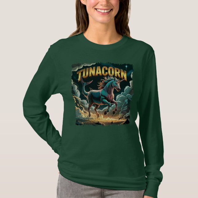 T-shirt Illustration Tunacorn Combo Créature Drôle (Devant)