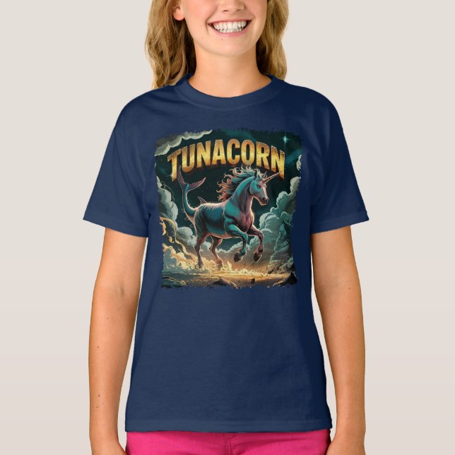 T-shirt Illustration Tunacorn Combo Créature Drôle (Devant)
