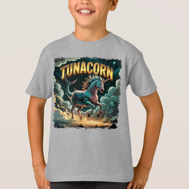 T-shirt Illustration Tunacorn Combo Créature Drôle (Devant)