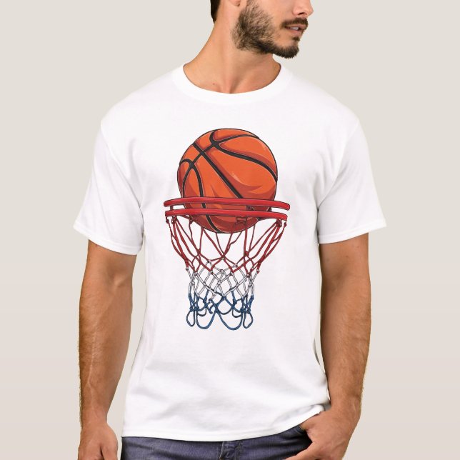 T-shirt Illustration vectorielle d'anneau et de filet de b (Devant)