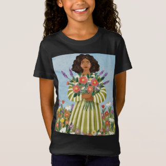 T-Shirt illustration vectorielle d'une belle jeune femme	