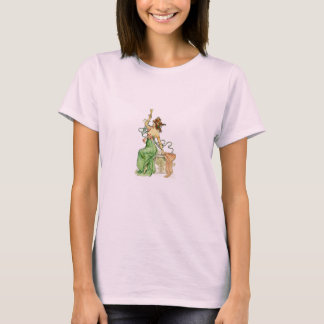 T-shirt Illustration vintage Art Nouveau de la Dame du Cha