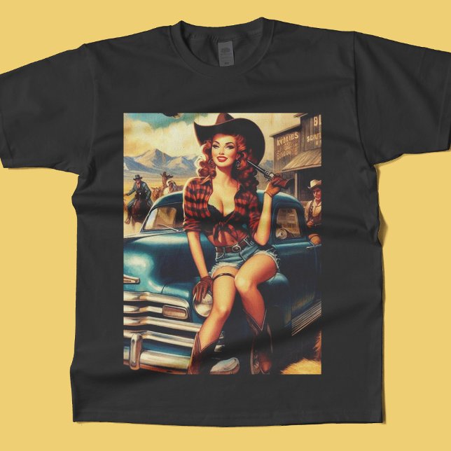 T-shirt Illustration vintage Country Girl (Créateur téléchargé)