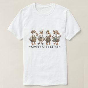 T-shirt Illustration Vintage de la Fête d'Été de l'Oie Fan