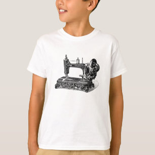 T-shirt Illustration vintage de machine à coudre de 1800s
