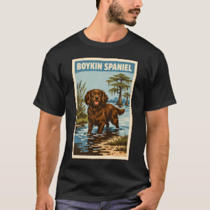 T-shirt Illustration vintage de pêche en rivière (1874)