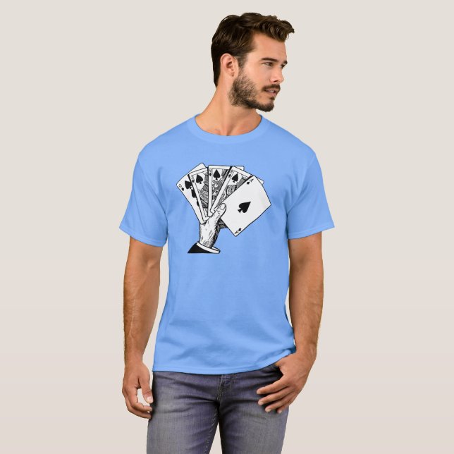 T-shirt Illustration Vintage de vidage Royal (Devant entier)