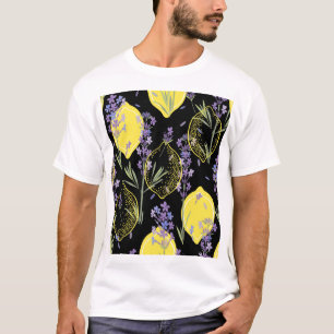 T-shirt Illustration Vintage Lavande Florale Lemons