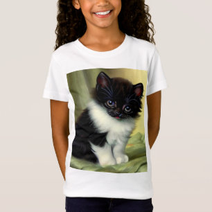 T-Shirt Illustration vintage Tuxedo Kitten