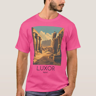 T-shirt Illustration Vintage voyage De Louxor - Egypte