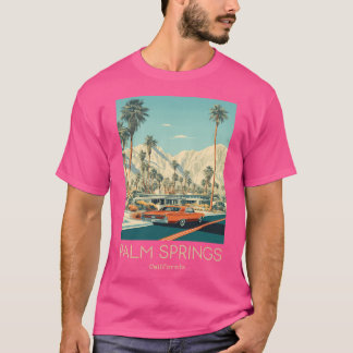 T-shirt Illustration Vintage voyage De Palm Springs - Ca