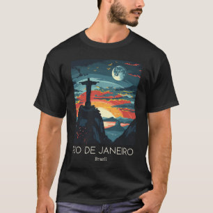 T-shirt Illustration Vintage voyage De Rio De Janeiro -