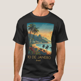 T-shirt Illustration Vintage voyage De Rio De Janeiro -