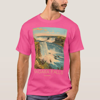 T-shirt Illustration Vintage voyage Des Chutes Du Niagara