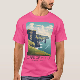 T-shirt Illustration Vintage voyage Des Falaises De Moh
