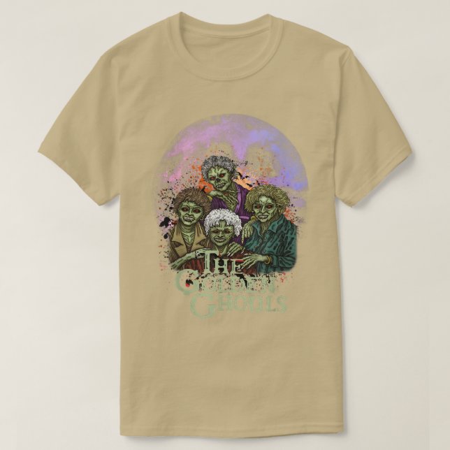T-shirt Illustration Zombie d'Halloween des Gouls d'or (Design devant)