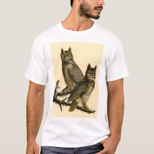 T-shirt Illustration zoologique Vintage de la Chouette à g
