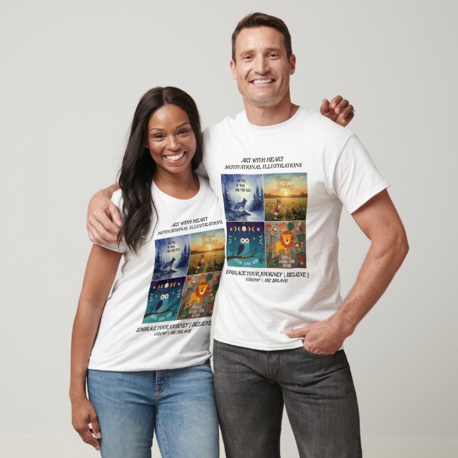 T-shirt Illustrations d'animaux motivants et citations de  (Unisexe)