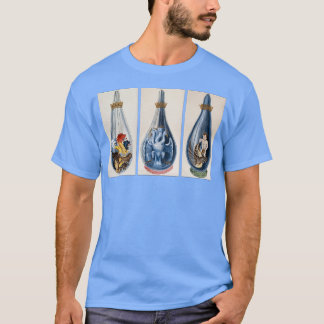 T-shirt Illustrations de dragons dans des flacons alchimiq