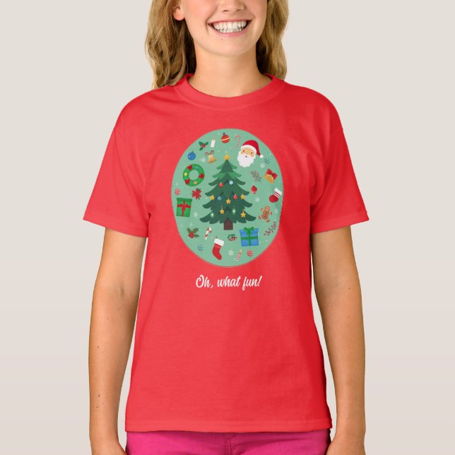 T-shirt Illustrations de Noël vacances (Devant)