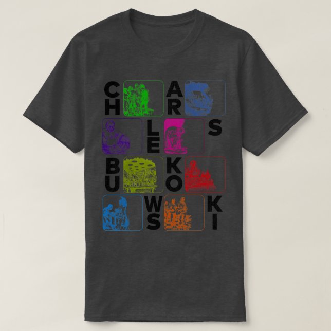 T-shirt Illustrations du livre de Bukowski (Design devant)