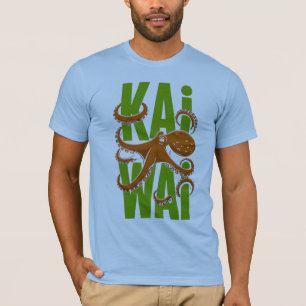 T-Shirt Illustré de Style Japonais Pieuvre Kawaii
