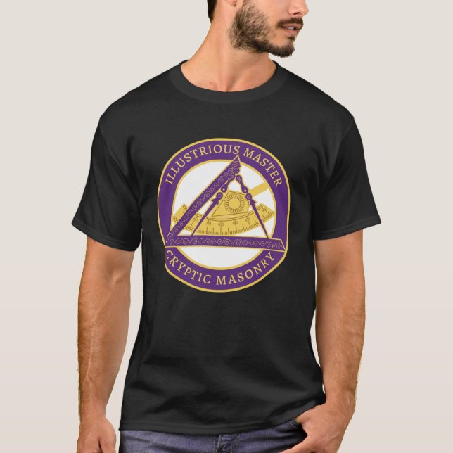 T-shirt Illustre Mason Mason Cryptique Masonry York Rite (Devant)