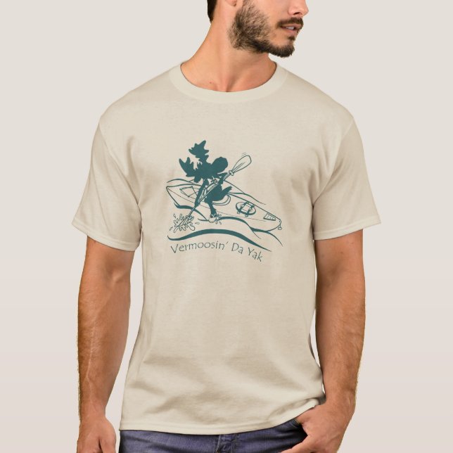 T-shirt illustré par Sillhouette de yaks de (Devant)