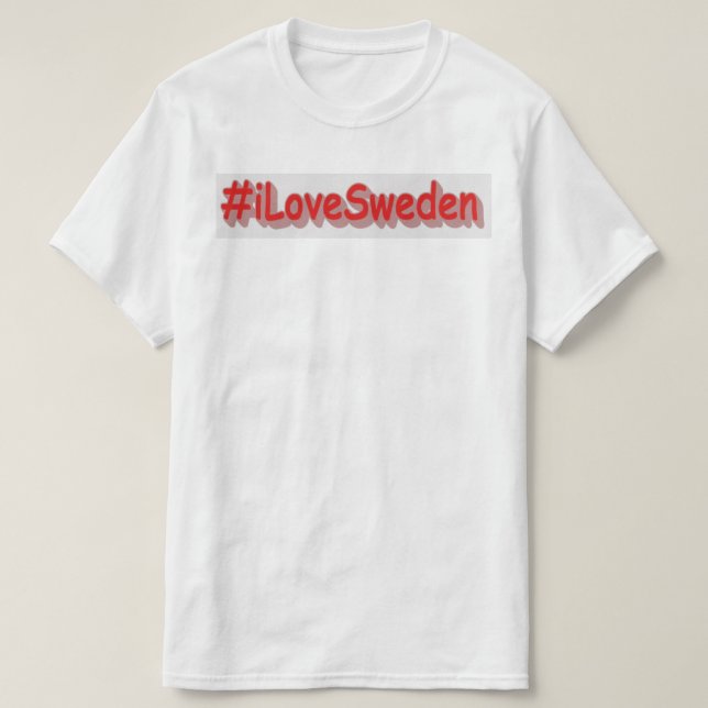 T-shirt "#iLoveSweden" Joli design. Commandez dès maintena (Design devant)