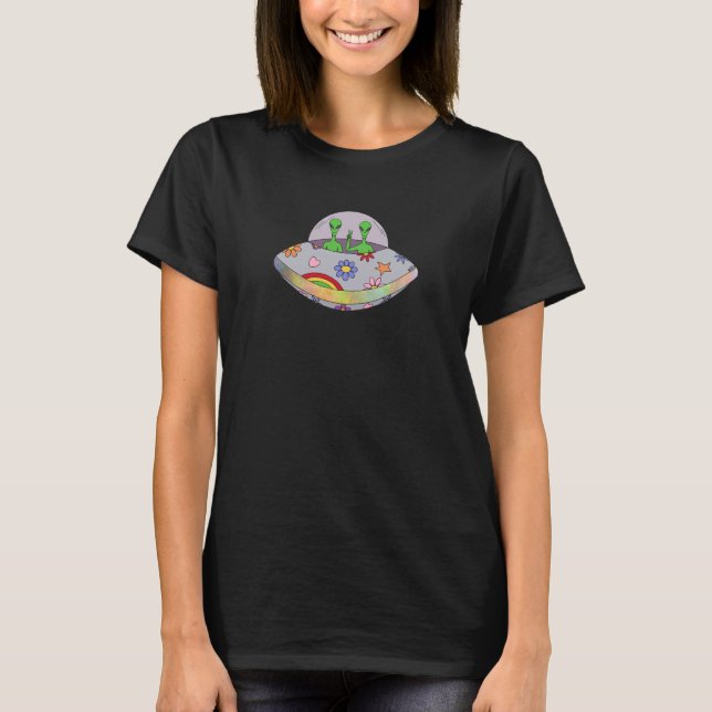 T-shirt Ils arrivent en paix OVNI (Devant)