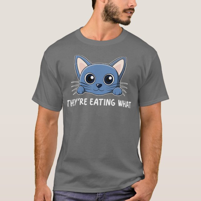 T-shirt ils mangent ce qu'ils mangent chat (Devant)