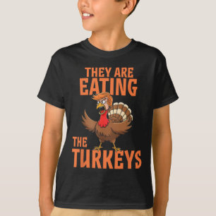 T-shirt Ils mangent la dinde drôle Donald Trump Thanksgivi