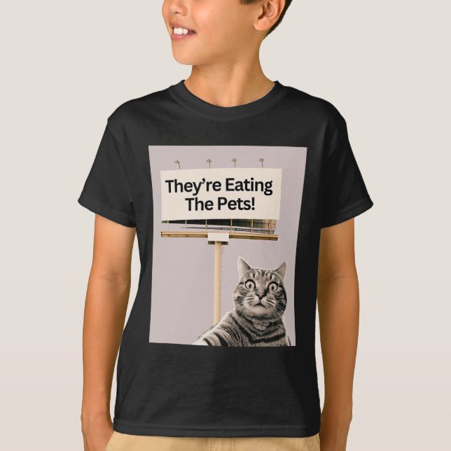 T-shirt Ils mangent Les Animaux Chiens Chats Nous ne mange (Devant)