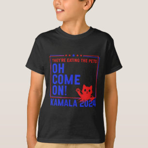 T-shirt Ils mangent les chiens ! Chat! Les animaux ! Kamal