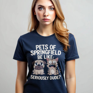 T-shirt Ils mangent les chiens chats animaux de compagnie