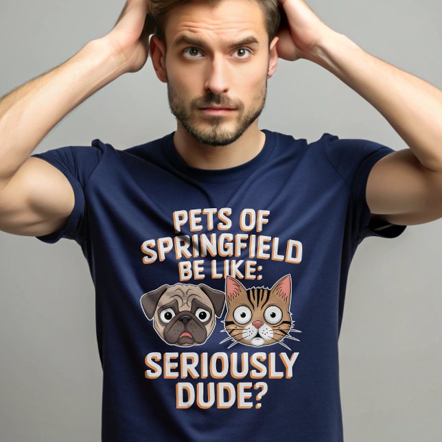 T-shirt Ils mangent les chiens chats Springfield Animaux (Créateur téléchargé)