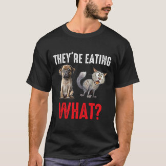 T-shirt Ils mangent les chiens Ils mangent les chats nous