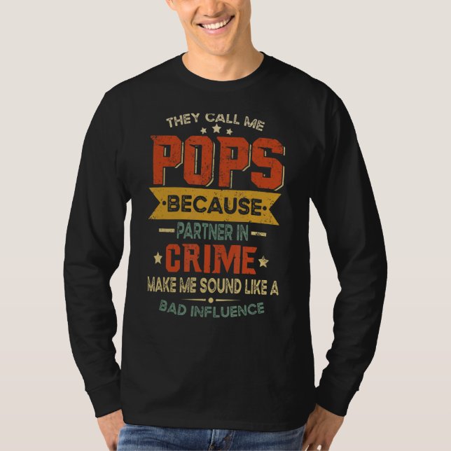 T-shirt Ils M'Appelent Des Pops Parce Qu'Ils Sont Partenai (Devant)