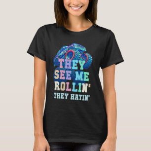 T-shirt Ils me voient ROLLIN' Monster Trucks School Bus
