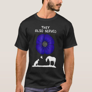 T-shirt Ils Ont Également Servi Pavot Violet Animal Chien