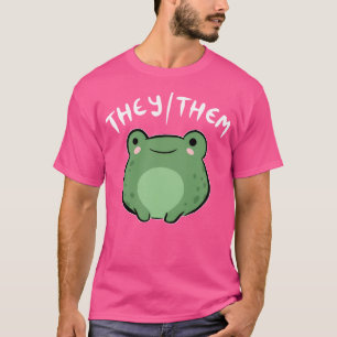T-shirt Ils Pronoun Frog A Kawaii Cele cadeau non binaire