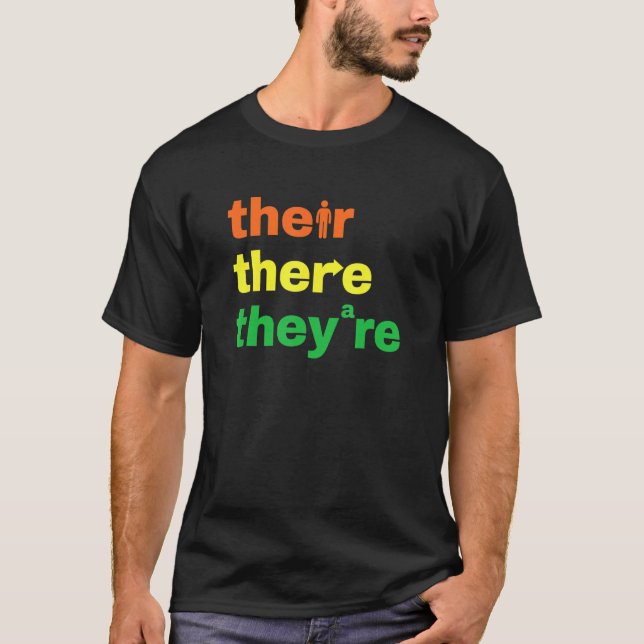 T-shirt Ils sont Grammar Enseignant d'anglais Nerd J (Devant)