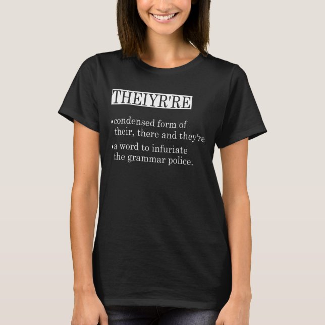 T-shirt Ils sont la Grammar Police 1 (Devant)