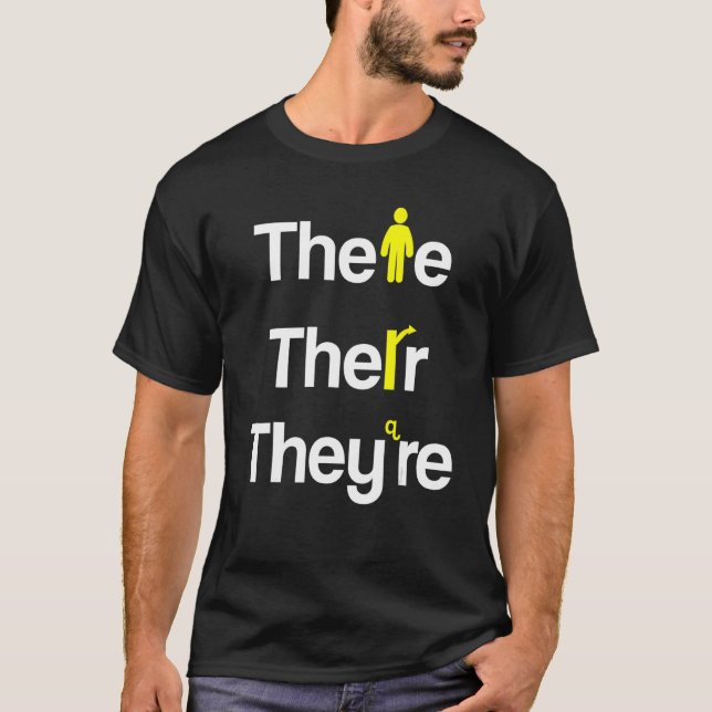 T-shirt Ils sont professeurs d'anglais Grammar Teach (Devant)
