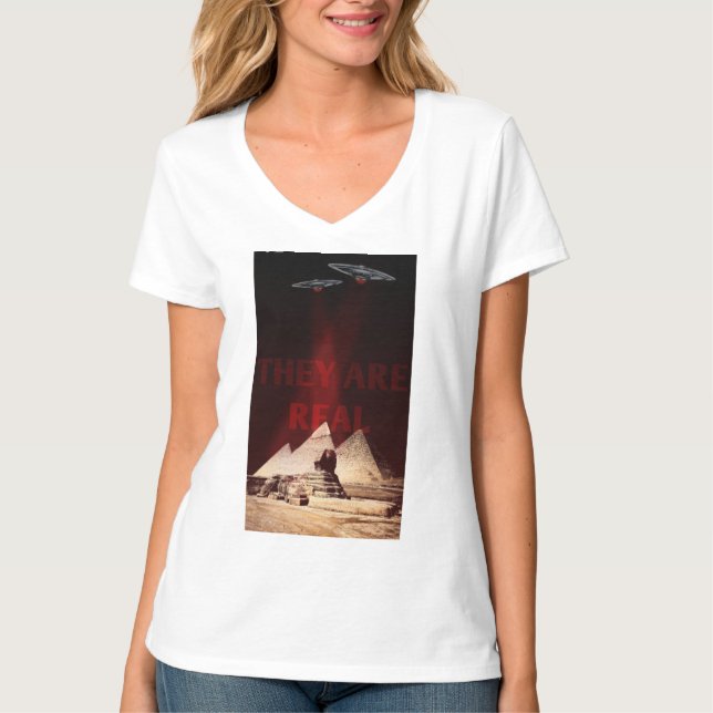 T-SHIRT ILS SONT RÉELS (CROYANT ALIEN) (Devant)